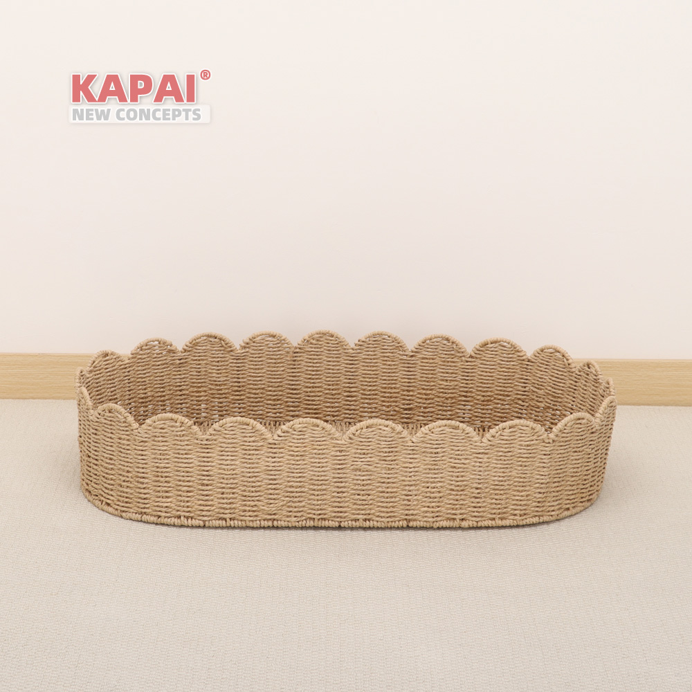Paper Rope Baby Changing Basket C-P
