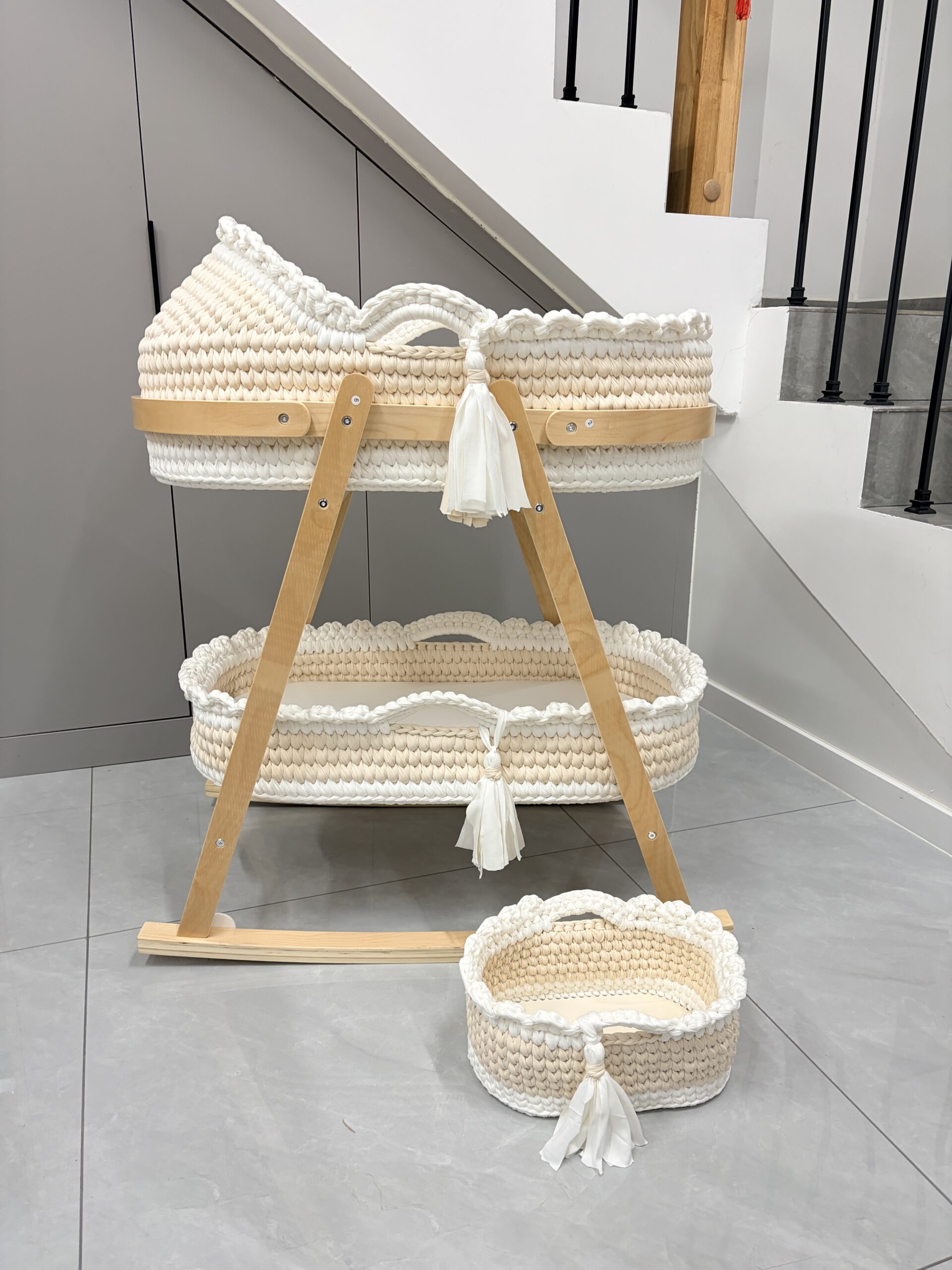 Cesta de Moisés de Crochê